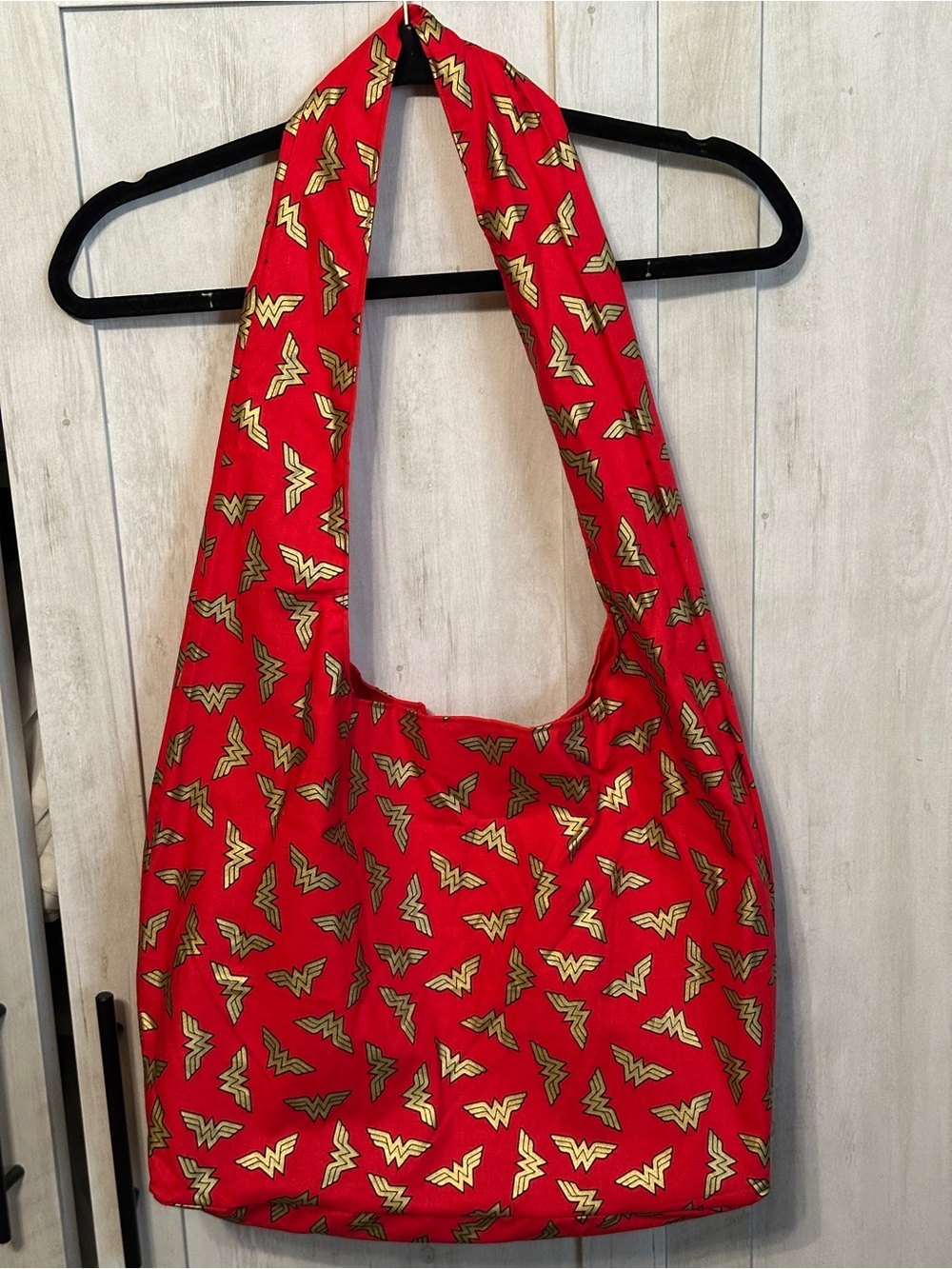 Wonder Woman DC Marvel Universe Red Gold Handmade Tote Bag
